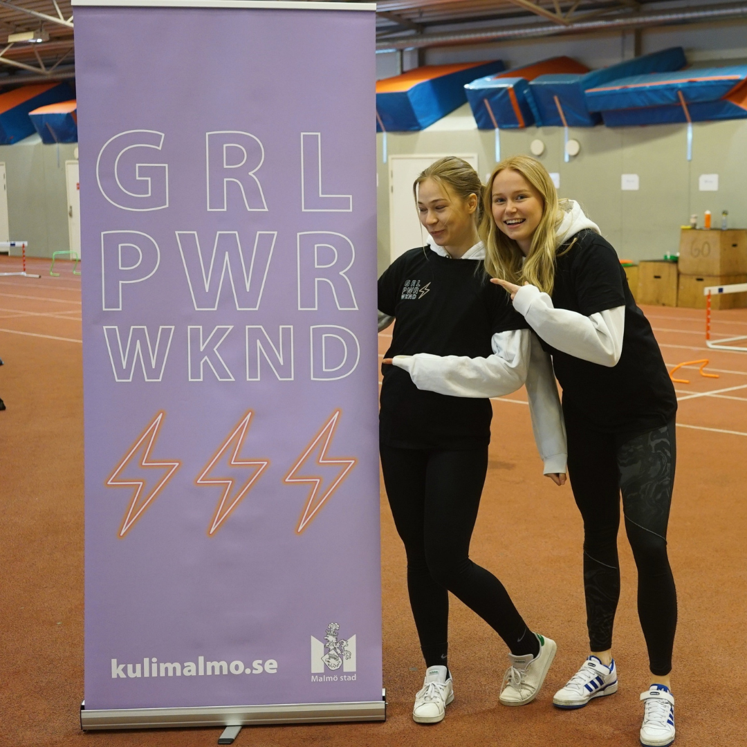 Filippa och Nikki från Malmö Allmänna Idrottsförening på plats under PWR WKND.