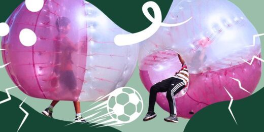 I vår Fan Zone kan du bland annat prova på Bubble Ball!